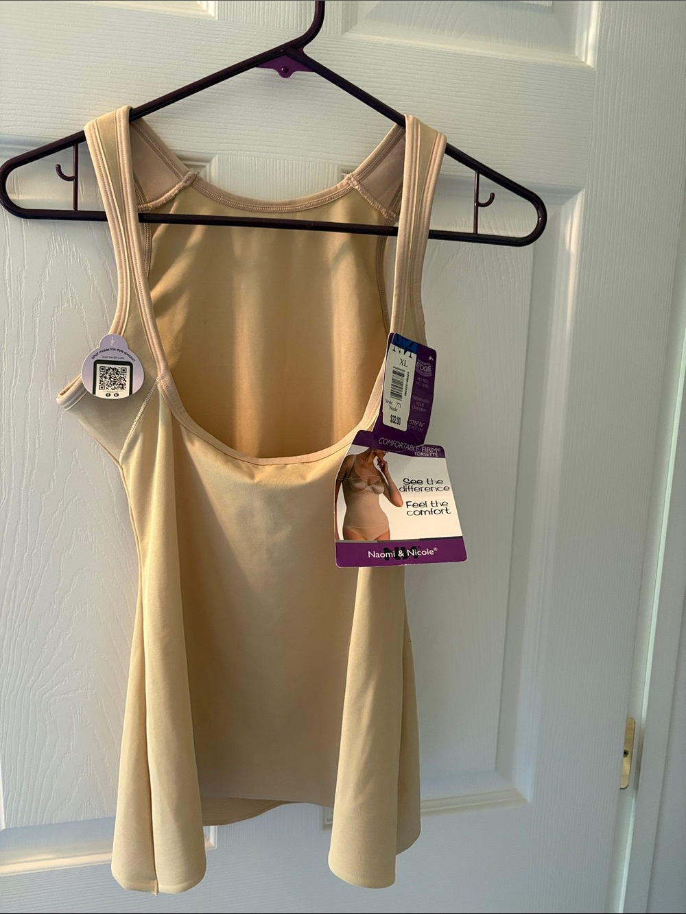 Naomi & Nicole Women's Beige Shaping Tank Top